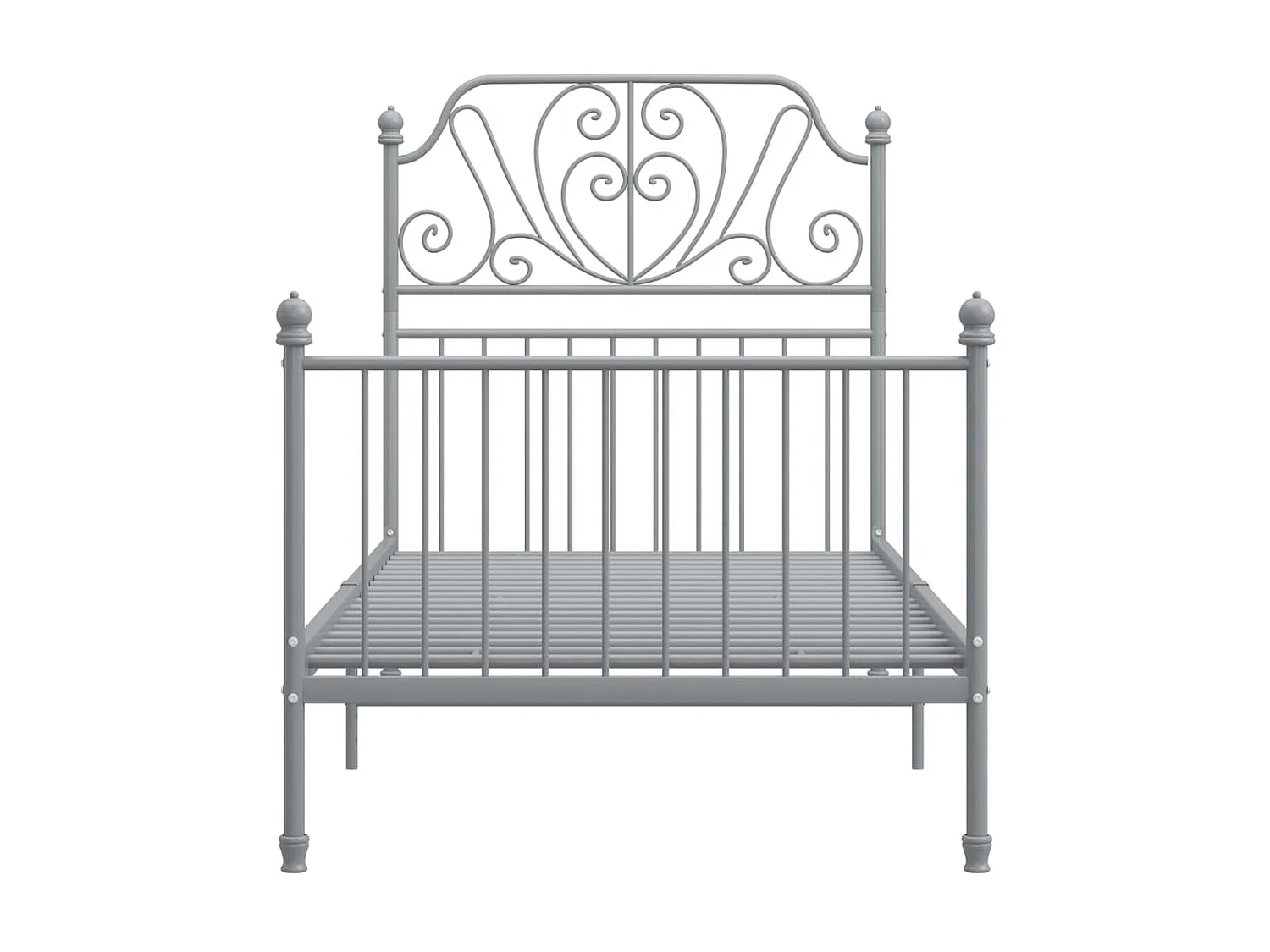 Lit-90x200 cm Gris Métal EGGB62422