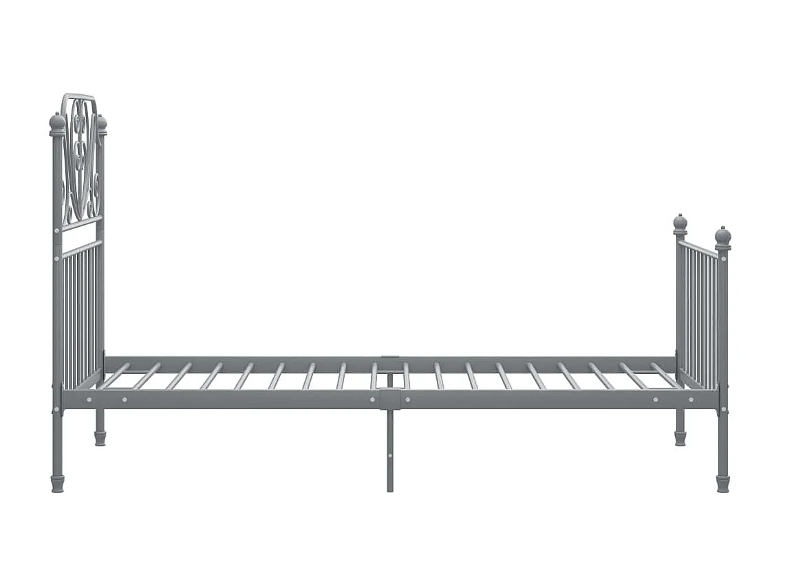 Lit-90x200 cm Gris Métal EGGB62422