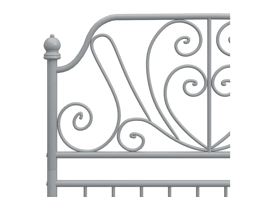 Lit-90x200 cm Gris Métal EGGB62422