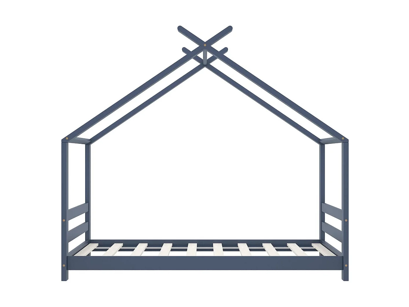 Cama para crianças 80x160 cm pinho maciço cinza PT320917