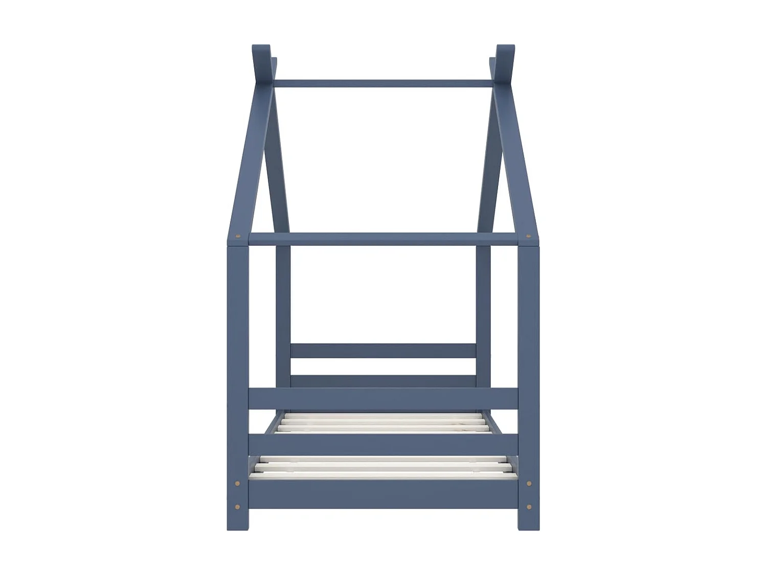 Kinderbedframe massief grenenhout grijs 80x160 cm NL52685