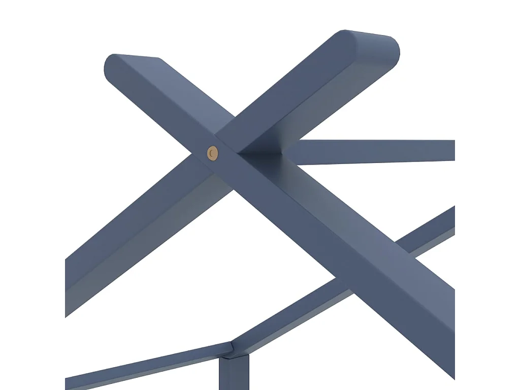 Kinderbedframe massief grenenhout grijs 80x160 cm NL52685