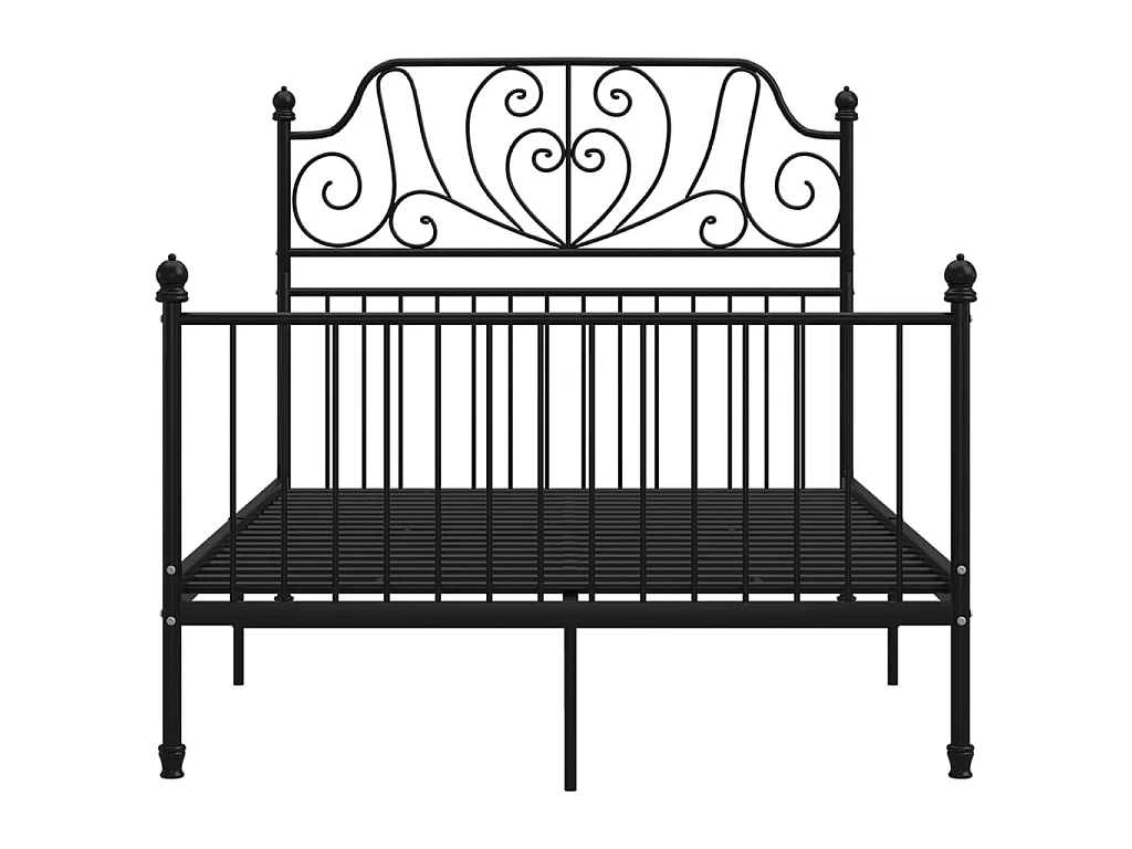 Lit-120x200 cm Noir Métal EGGB17020