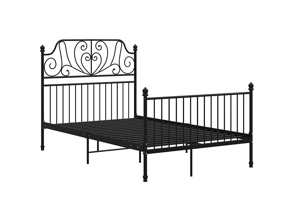 Lit-120x200 cm Noir Métal EGGB17020