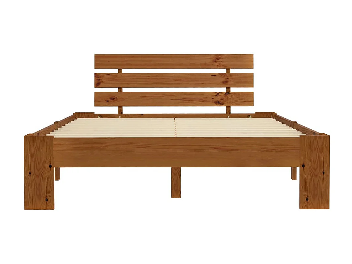 Bedframe massief grenenhout honingbruin 120x200 cm NL68242