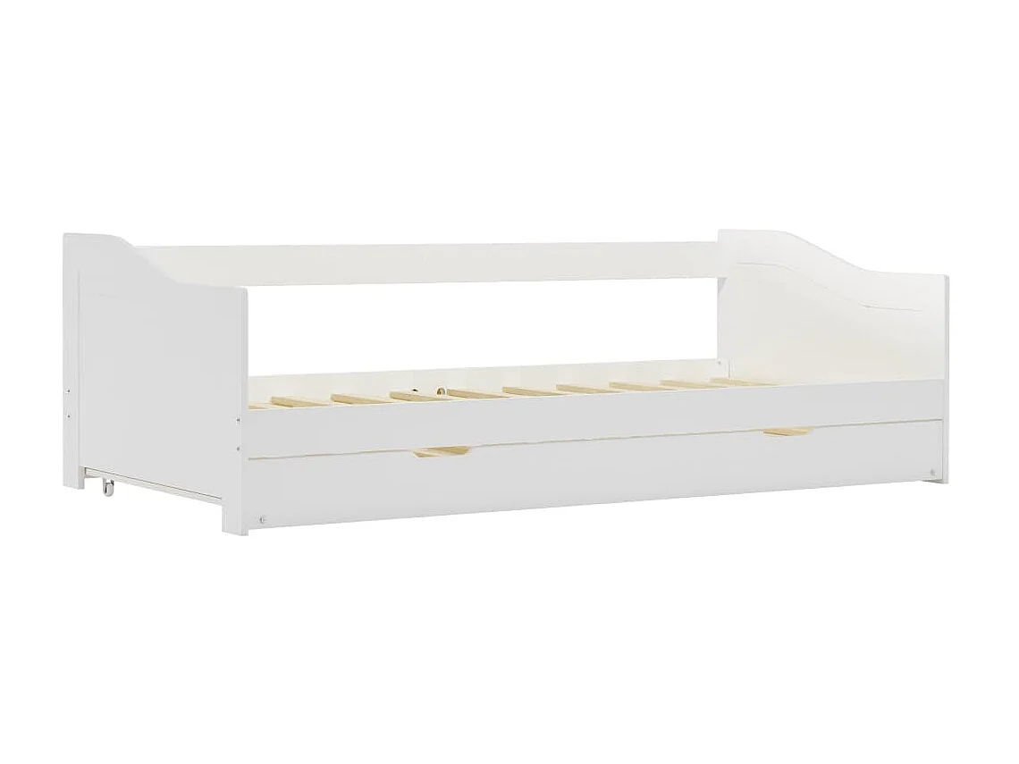 Cama 90x200 cm madera de pino blanco ES21361