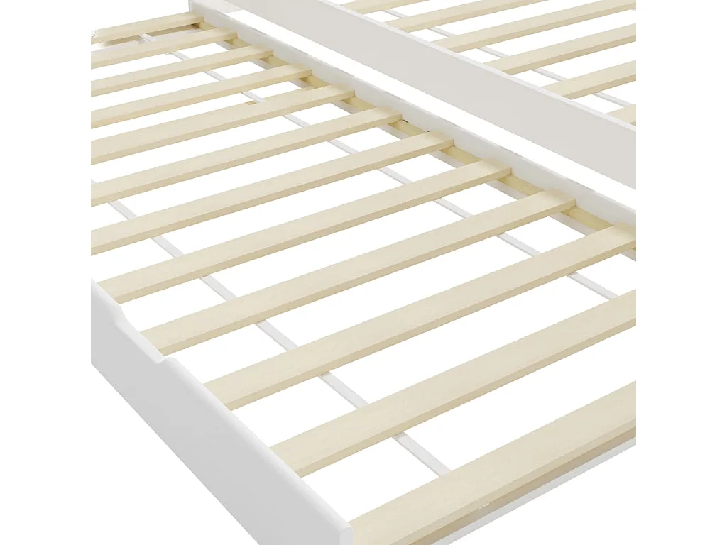 Cama 90x200 cm madera de pino blanco ES21361