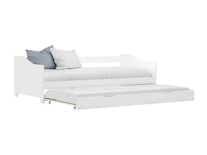 Cama 90x200 cm madera de pino blanco ES21361