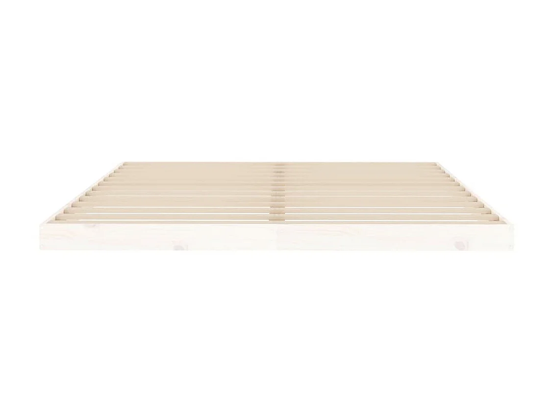 Lit-160x200 cm blanc bois de pin massif EGGB93669