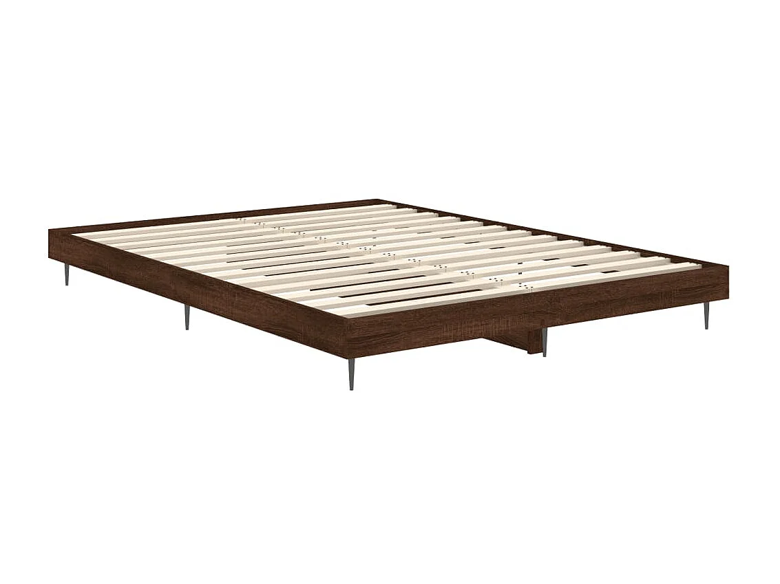 Lit-135x190 cm chêne marron bois d'ingénierie EGGB18519