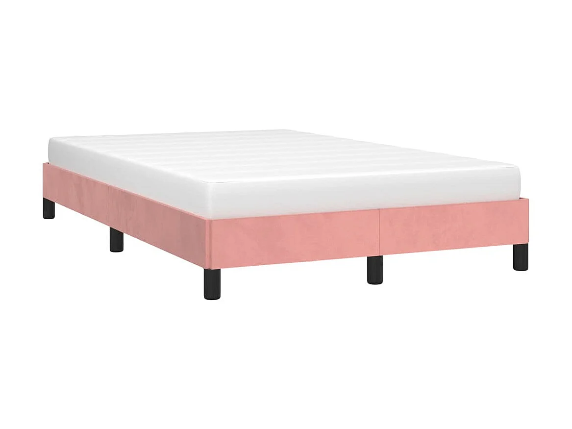 Cama 120x200 cm veludo rosa PT370974