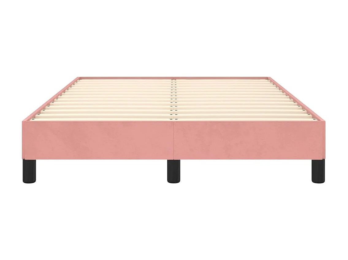 Cama 120x200 cm veludo rosa PT370974