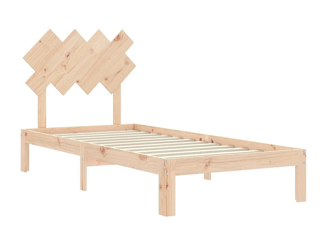 Lit-90x200 cm avec tête de lit bois massif EGGB80497