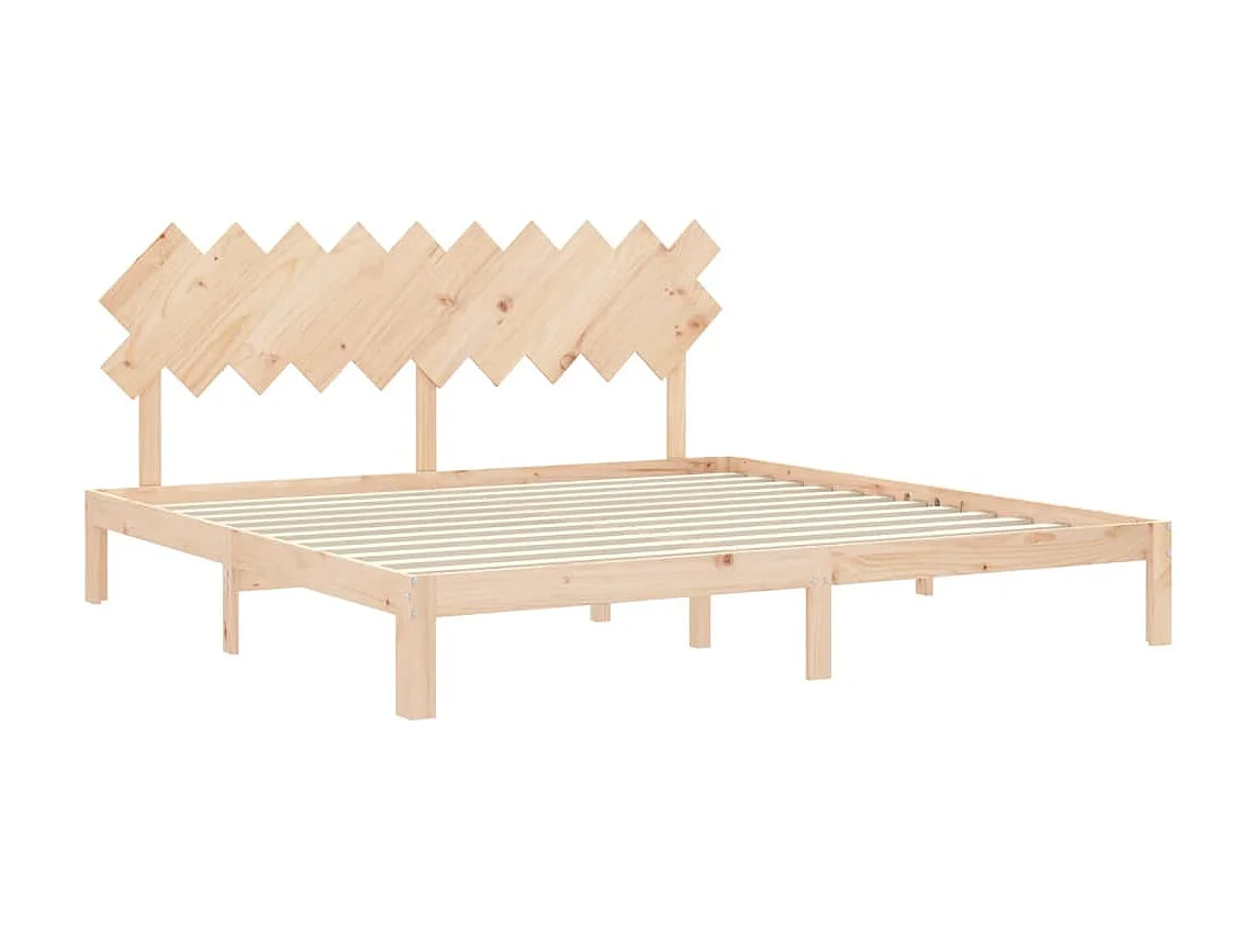 Cama 200x200 cm con cabecero madera maciza ES17803