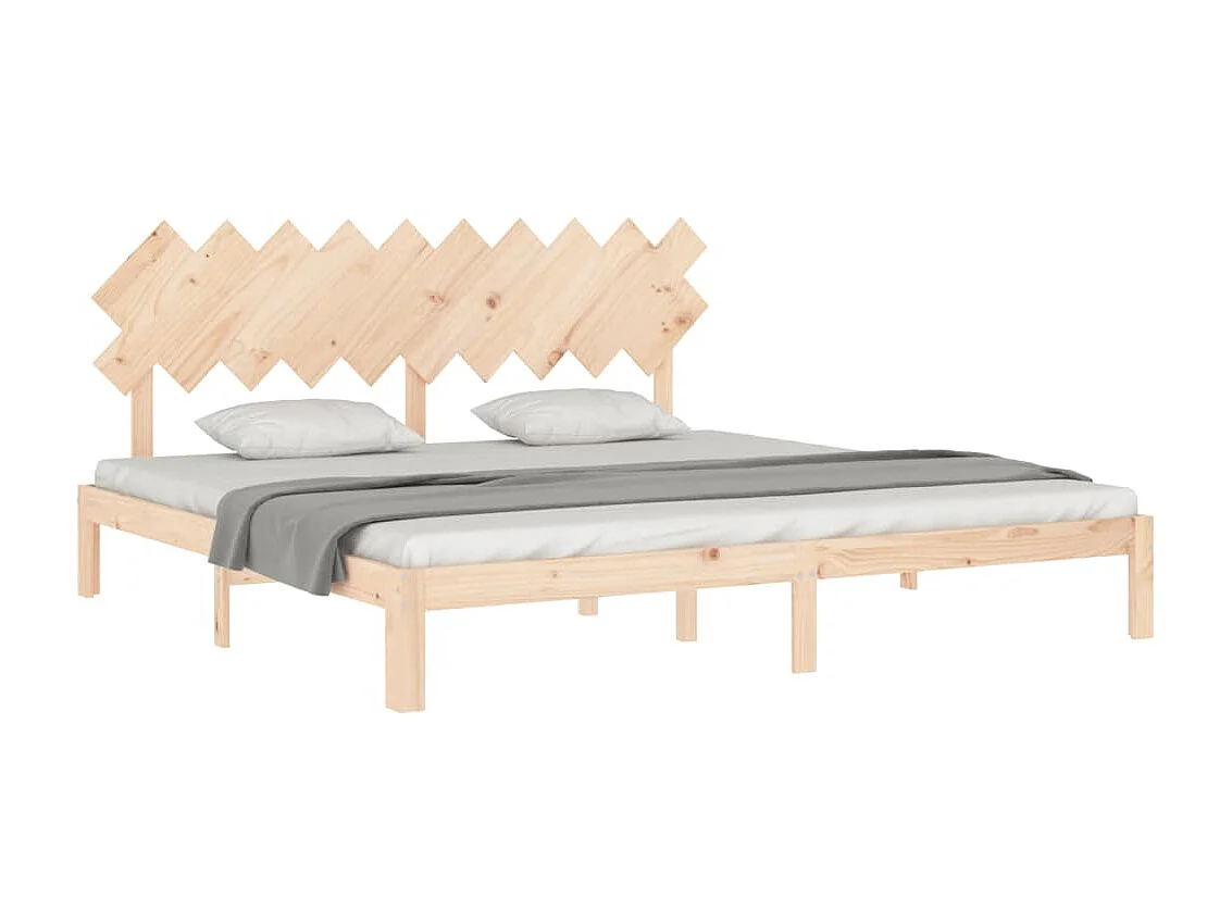 Cama 200x200 cm con cabecero madera maciza ES17803