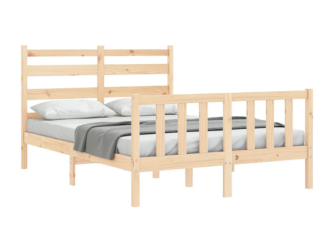 Cama 120x190 cm de matrimonio con cabecero madera maciza ES87351