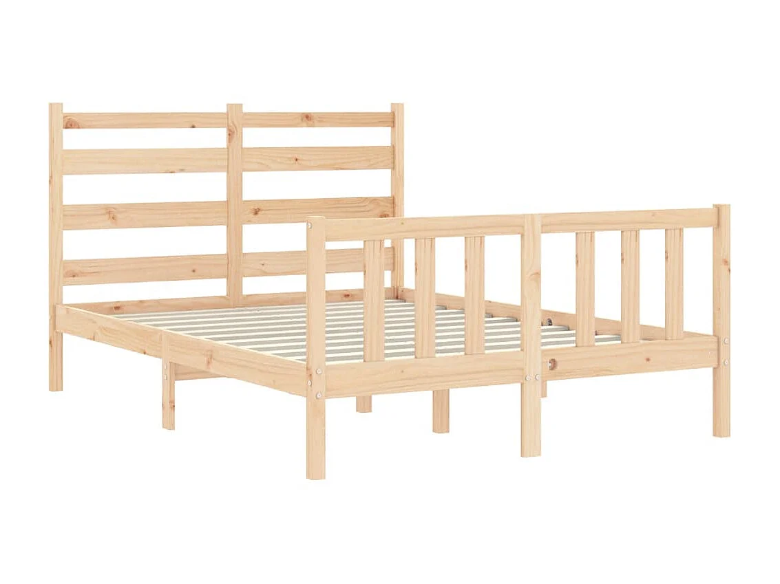 Cama 120x190 cm de matrimonio con cabecero madera maciza ES87351