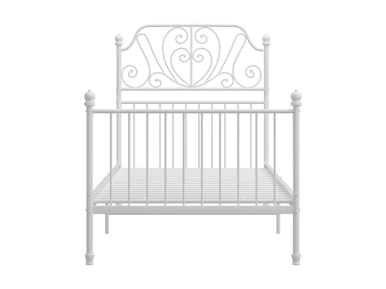 Cama metal 90x200 cm branco PT193658