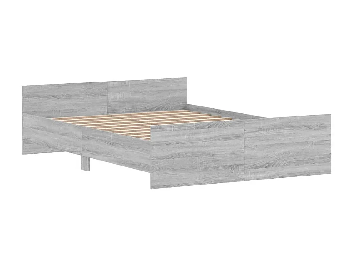 Lit-135x190 cm tête de lit et pied de lit sonoma gris EGGB48809