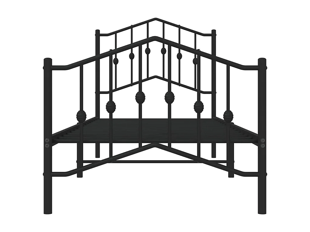 Bedframe met hoofd- en voeteneinde metaal zwart 80x200 cm NL22988