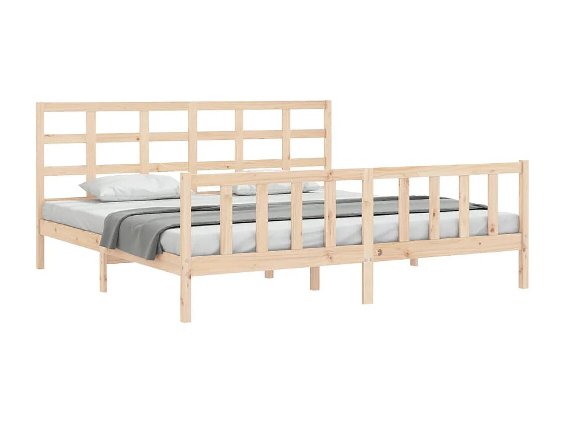 Lit-160x200 cm avec tête de lit bois massif EGGB14616