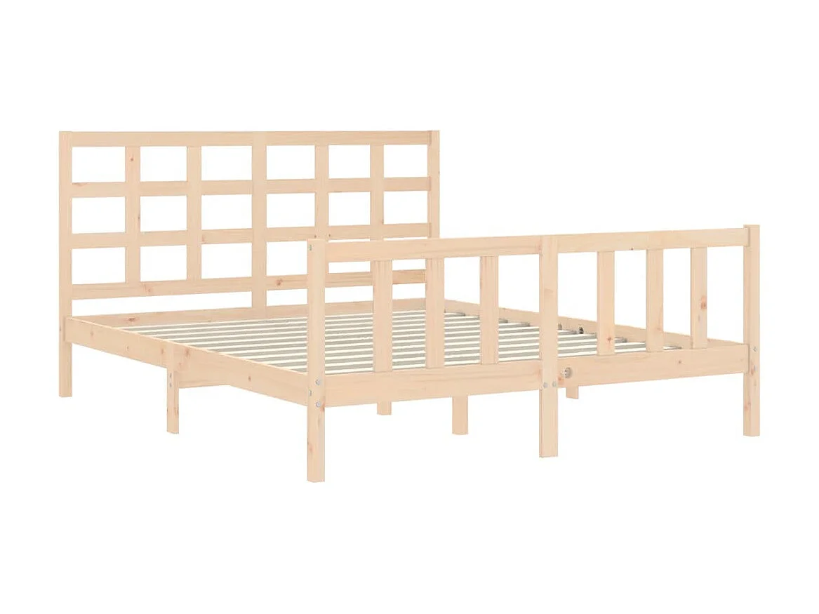 Lit-160x200 cm avec tête de lit bois massif EGGB14616