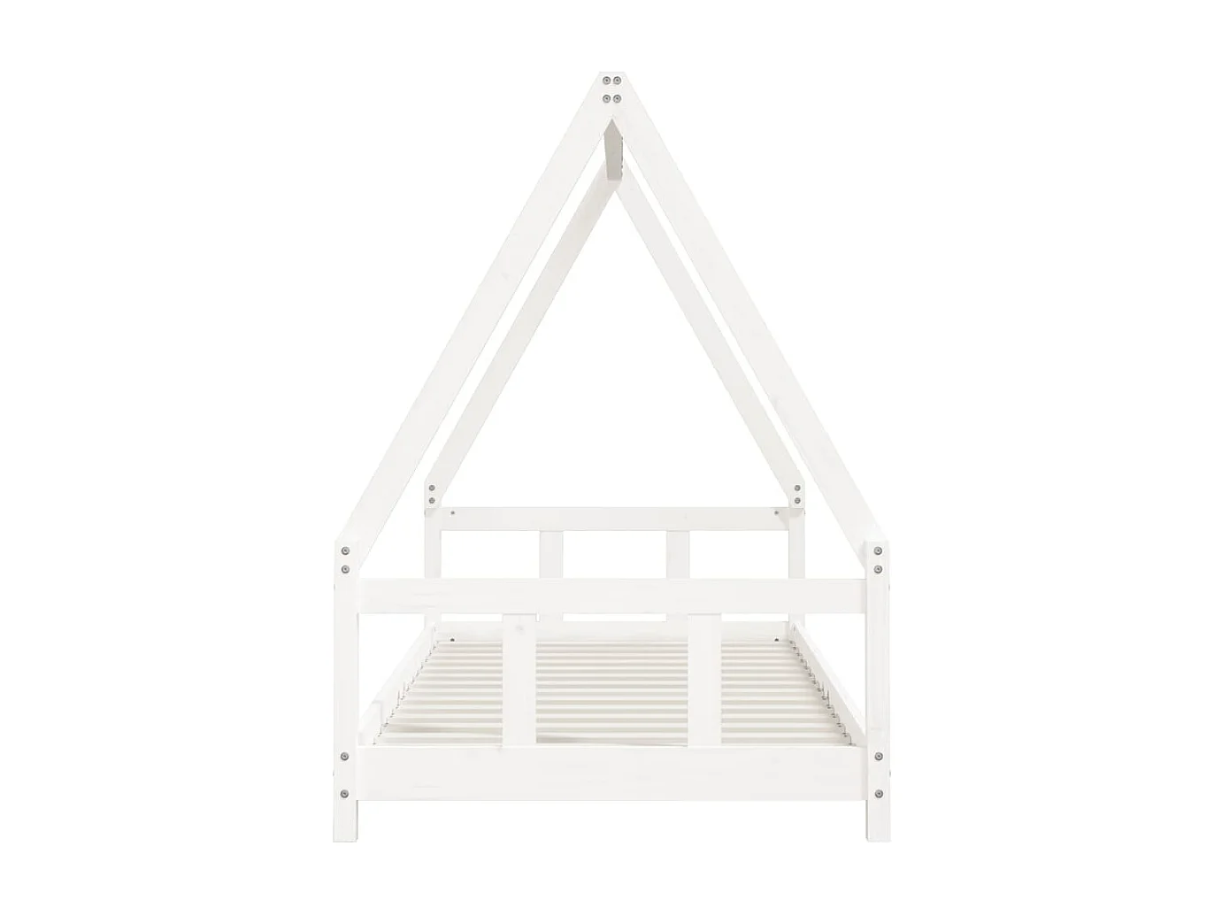 Kinderbedframe 90x200 cm massief grenenhout wit NL95427