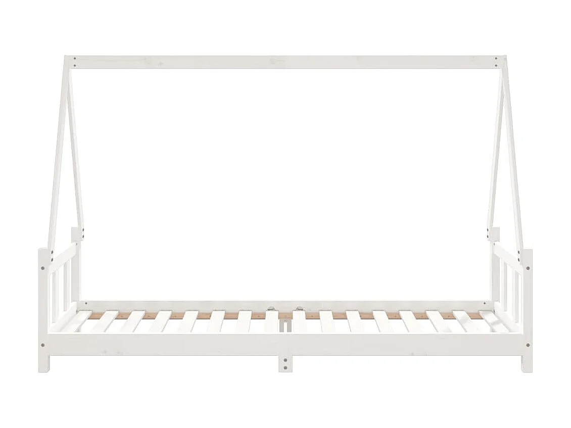 Kinderbedframe 90x200 cm massief grenenhout wit NL95427