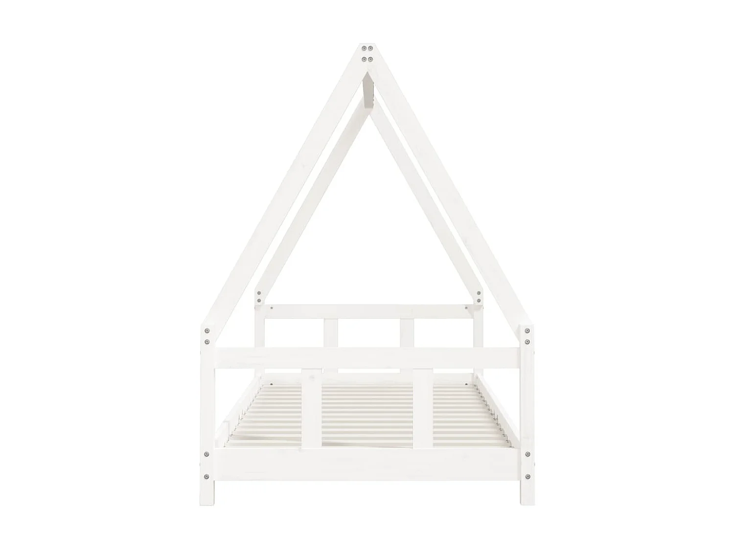 Lit-90x200 cm pour enfants blanc bois de pin massif EGGB51173