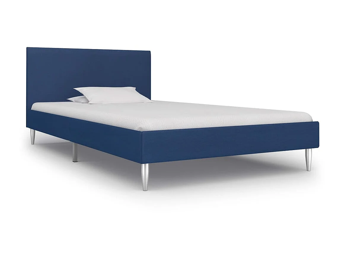 Bedframe stof blauw 90x200 cm NL95725