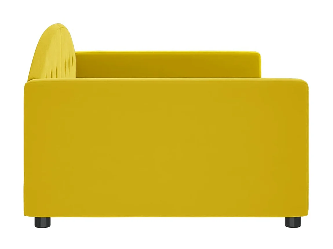 Lit-100x200 cm de repos jaune velours EGGB73284