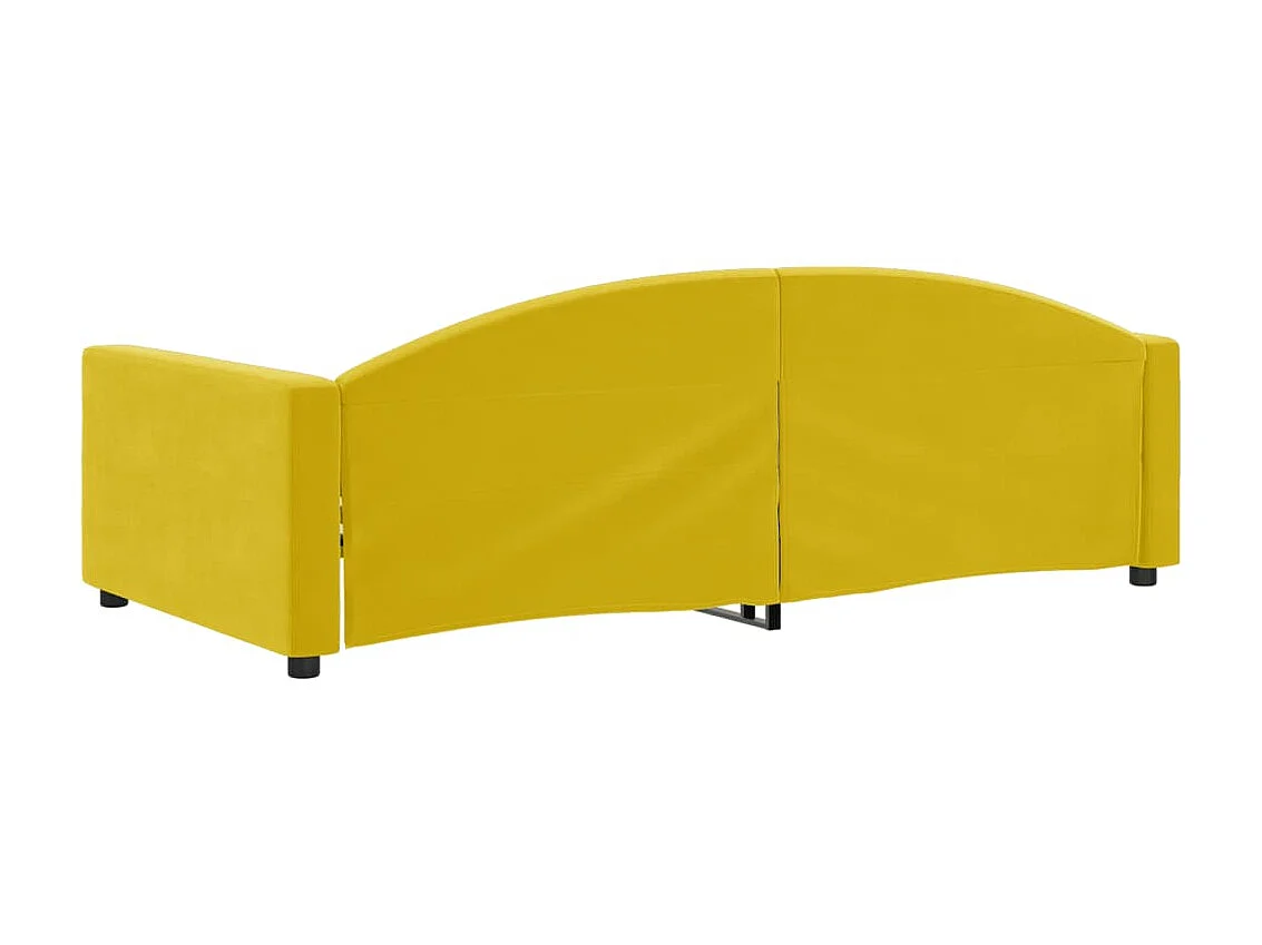 Lit-100x200 cm de repos jaune velours EGGB73284
