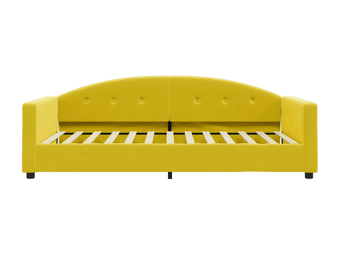 Lit-100x200 cm de repos jaune velours EGGB73284