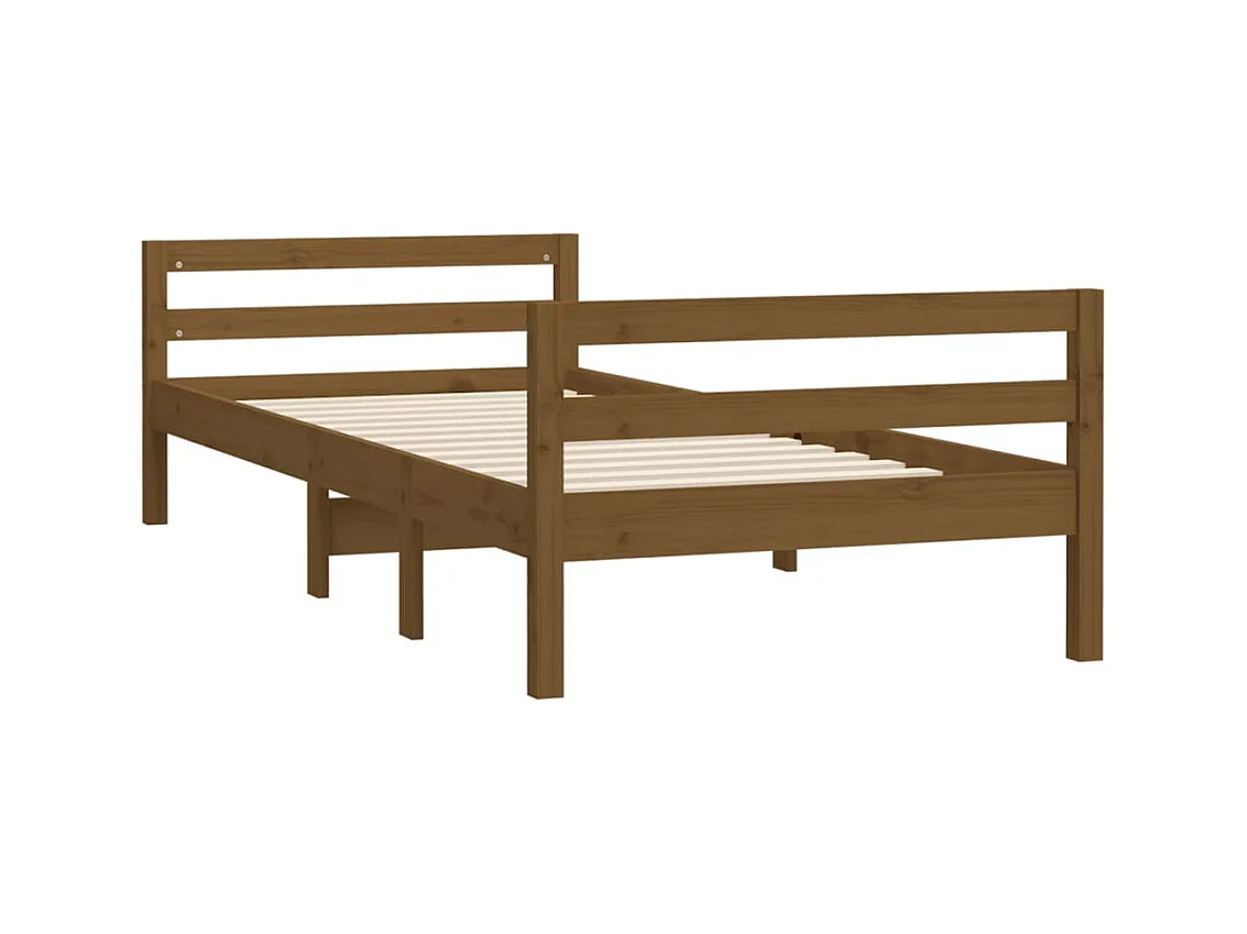 Bedframe massief grenenhout honingbruin 80x200 cm NL42540