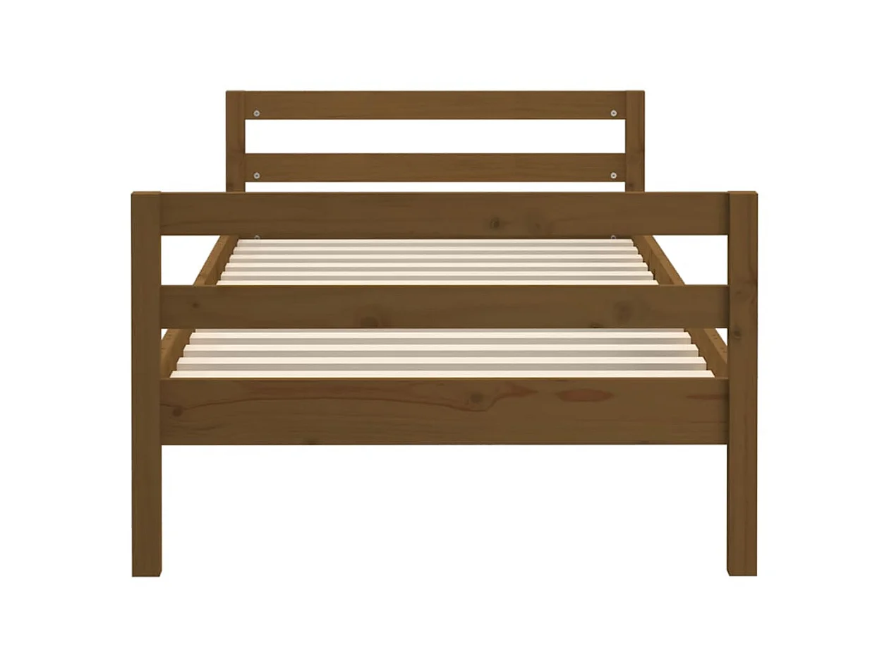 Bedframe massief grenenhout honingbruin 80x200 cm NL42540