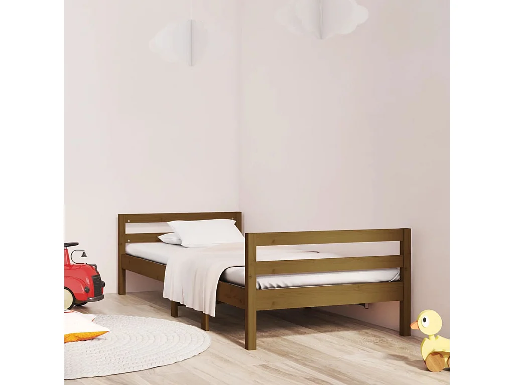Bedframe massief grenenhout honingbruin 80x200 cm NL42540