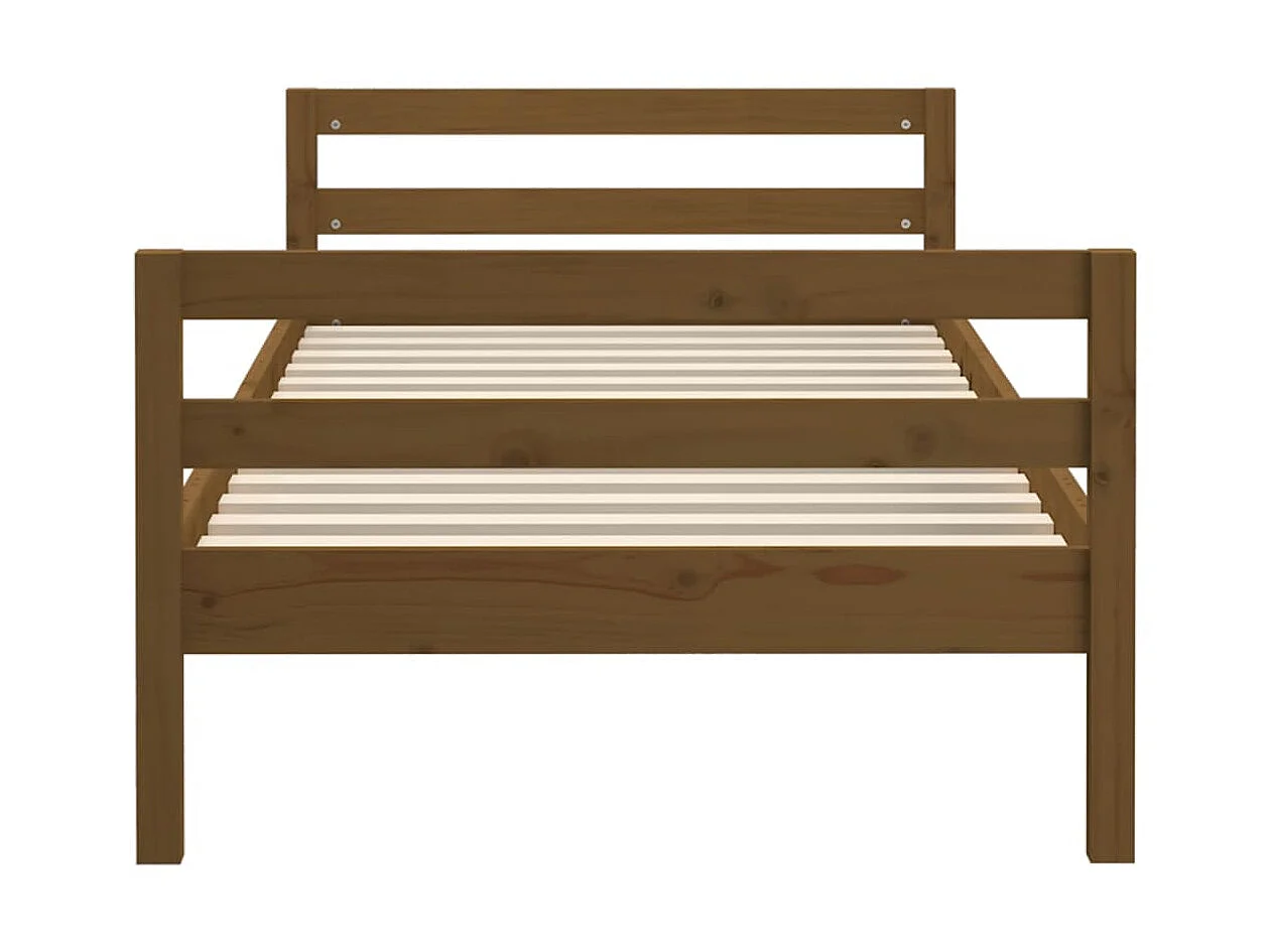 Bedframe massief grenenhout honingbruin 80x200 cm NL42540