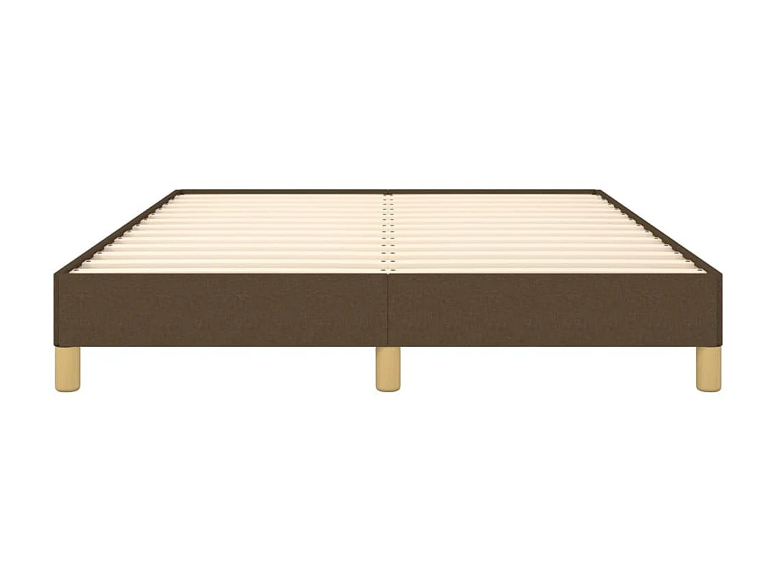 Cama 140x190 cm tecido castanho-escuro PT305367