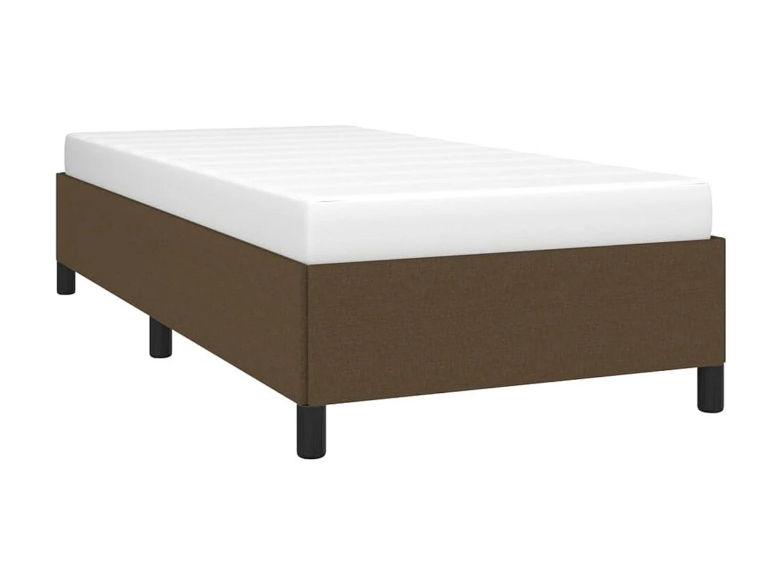 Lit-90x200 cm Marron foncé Tissu EGGB94581