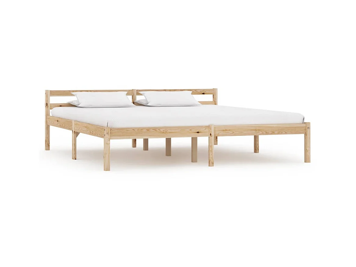 Lit-160x200 cm Bois de pin massif EGGB68588