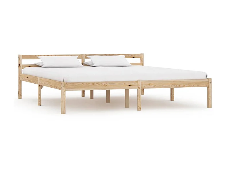 Lit-160x200 cm Bois de pin massif EGGB68588