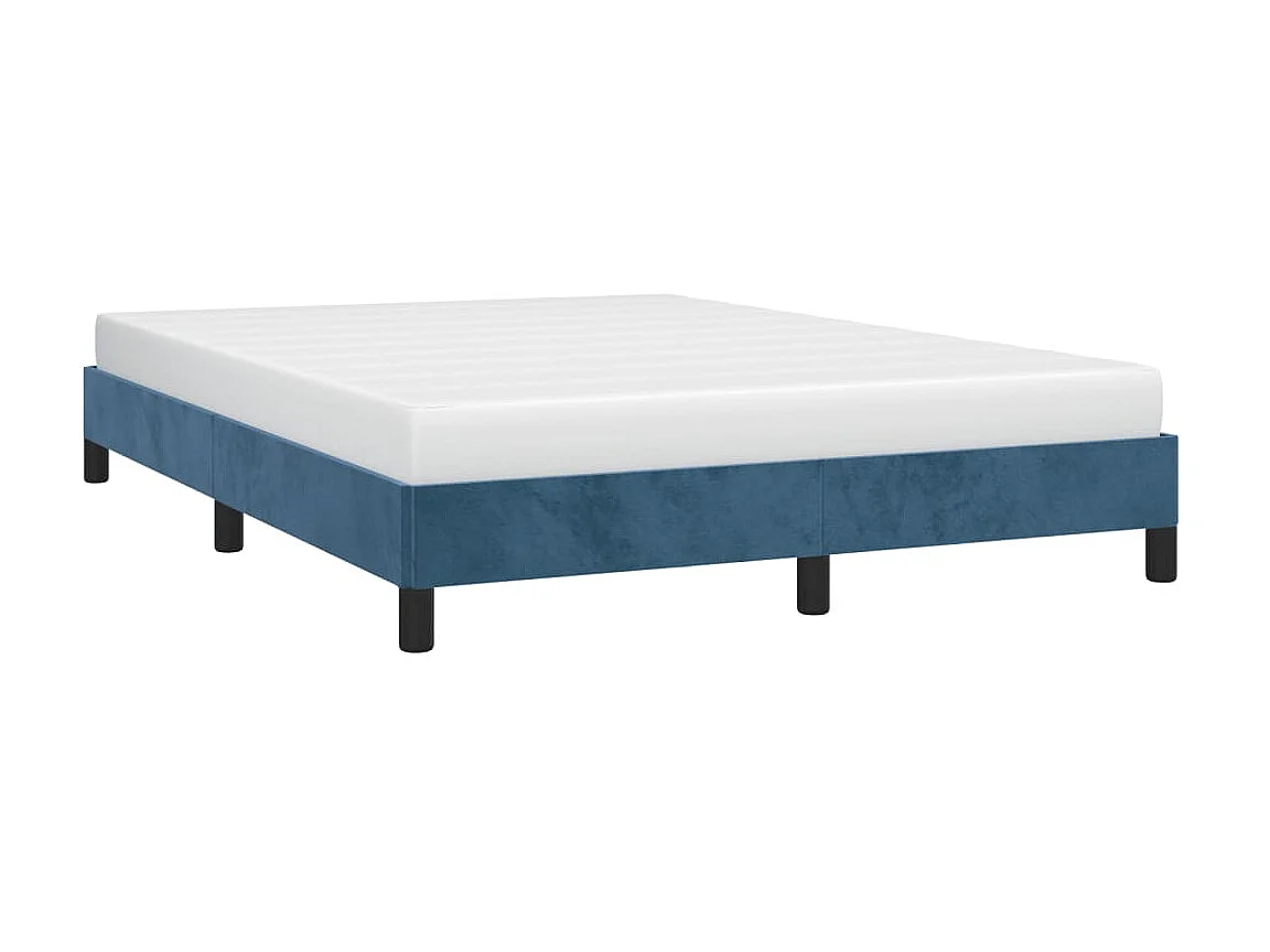 Lit-140x190 cm Bleu foncé Velours EGGB91778