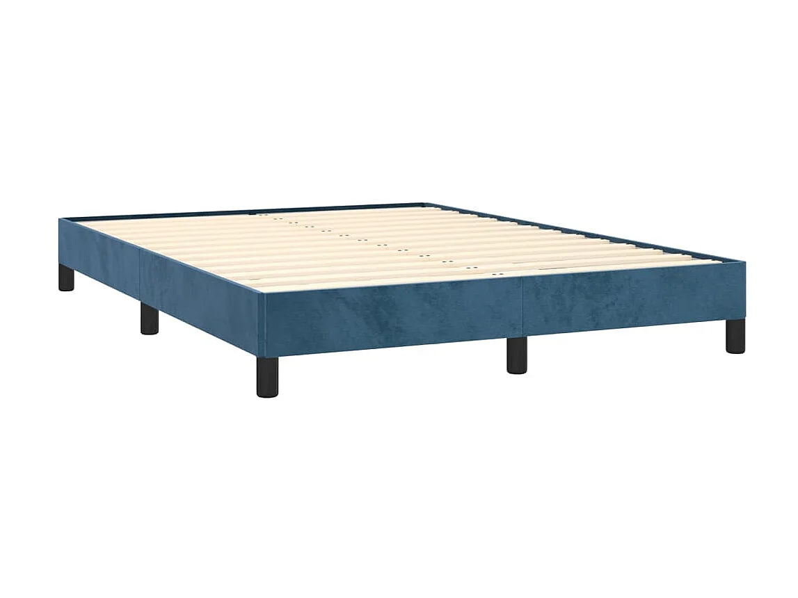 Cama 140x190 cm veludo azul-escuro PT407899