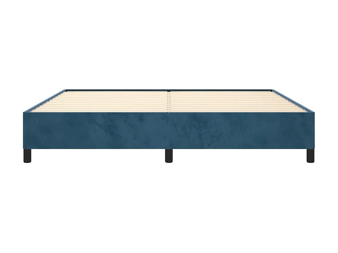 Lit-200x200 cm Bleu foncé Velours EGGB90581
