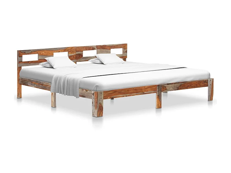 Lit-200x200 cm Bois massif EGGB66688