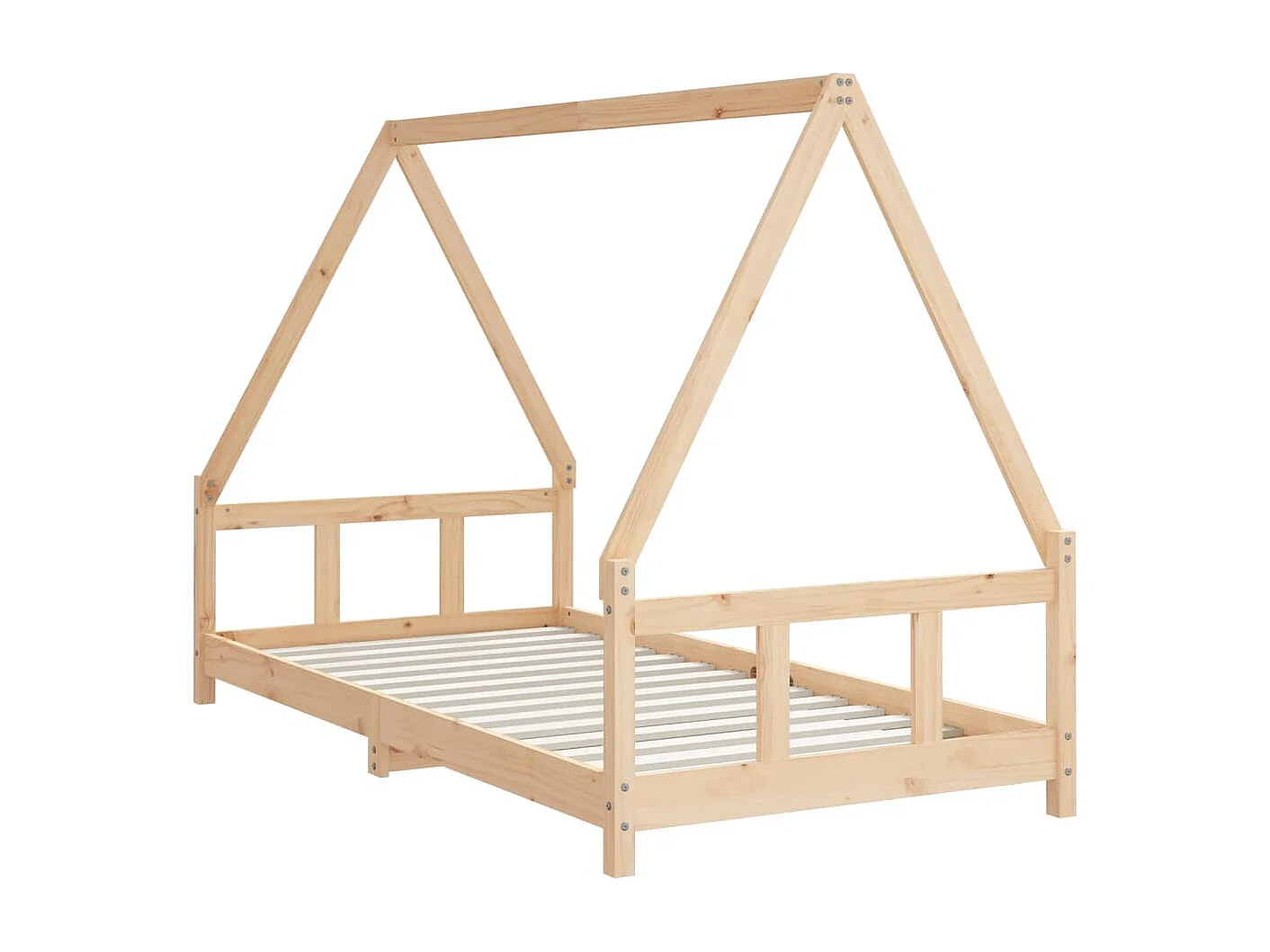Lit-90x190 cm pour enfant Bois de pin massif EGGB45646