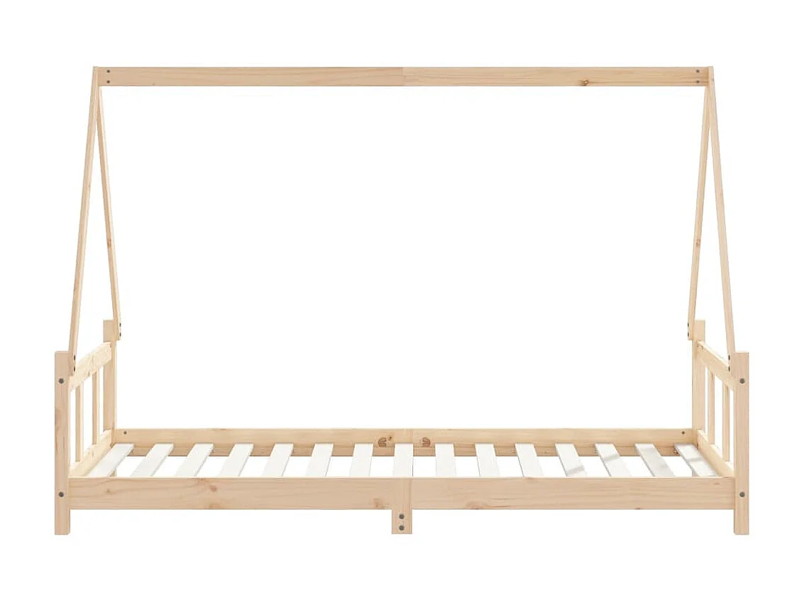 Lit-90x190 cm pour enfant Bois de pin massif EGGB45646