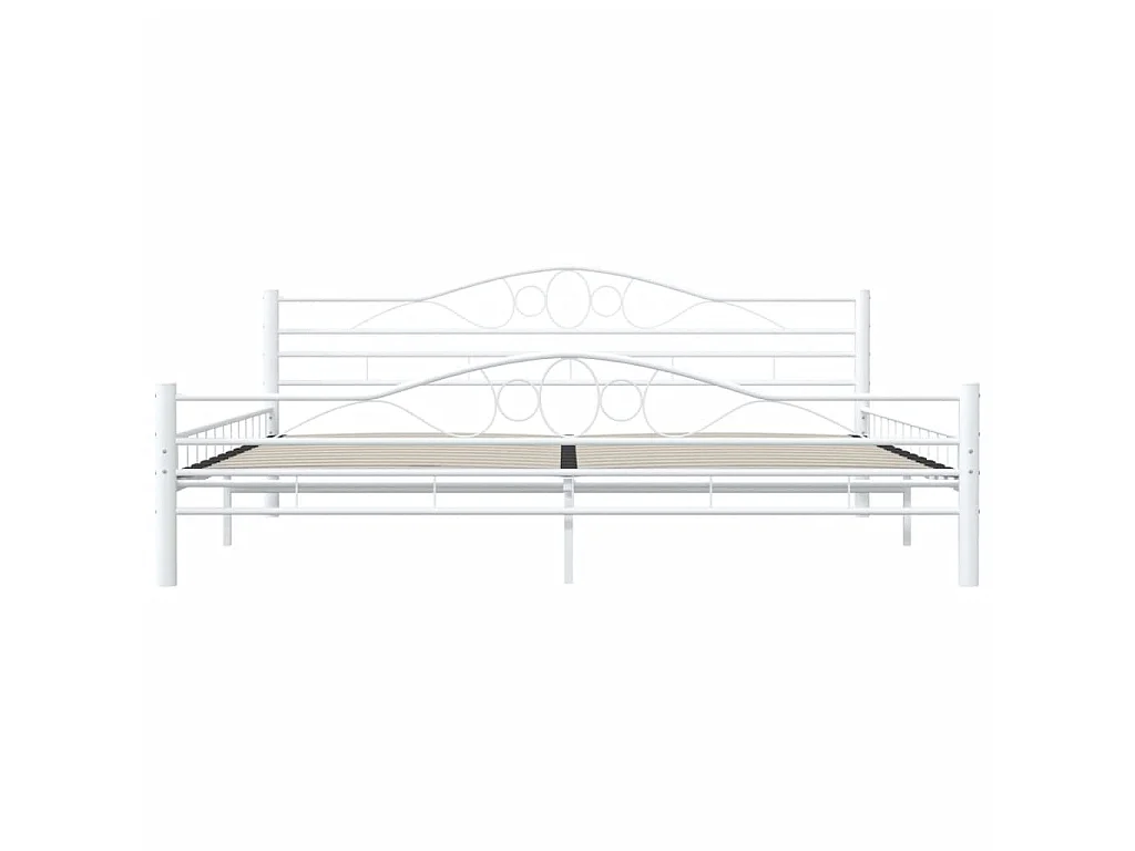 Cama 200x200 cm metal branco PT216900