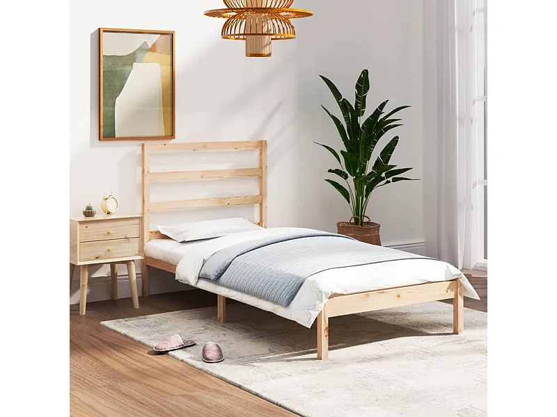 Cama solteiro 90x190 cm madeira maciça PT753712