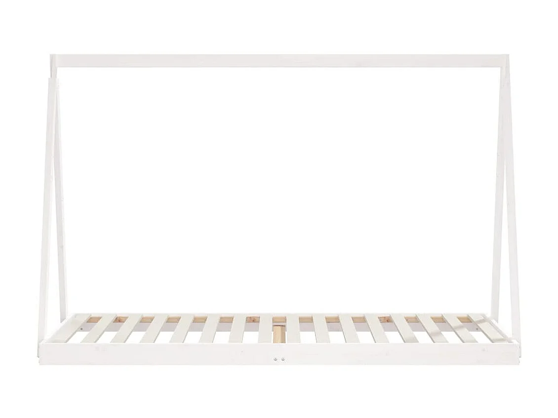 Kinderbedframe 90x200 cm massief grenenhout wit NL88809